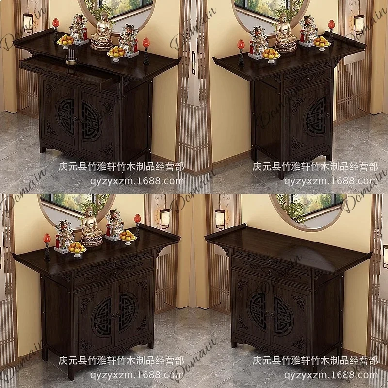 BJ New Chinese Style Buddha Shrine Cabinet Stand Altar Table For Home Worship Feng Shui Decor
