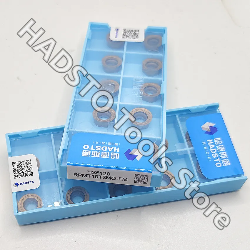 RPMT10T3MO-FM HS5120 RPMT10T3MO-FM RPMT10T3 R5 RPMT HADSTO CNC carbide inserts Milling inserts For Stainless steel 10pcs/box