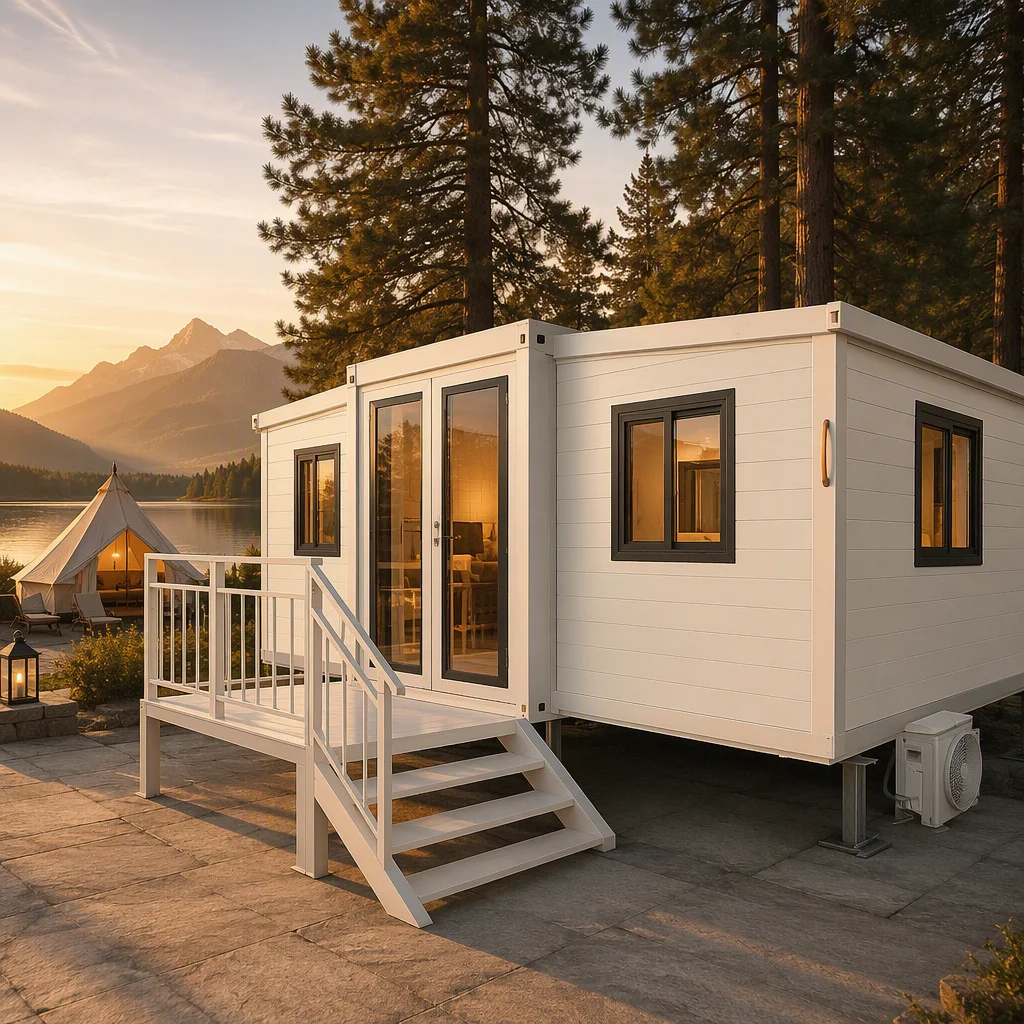 Fireproof Insulated Expandable Folding Container House Prefabricated Modular Home Portable Mobile Living Office Building Bedroom