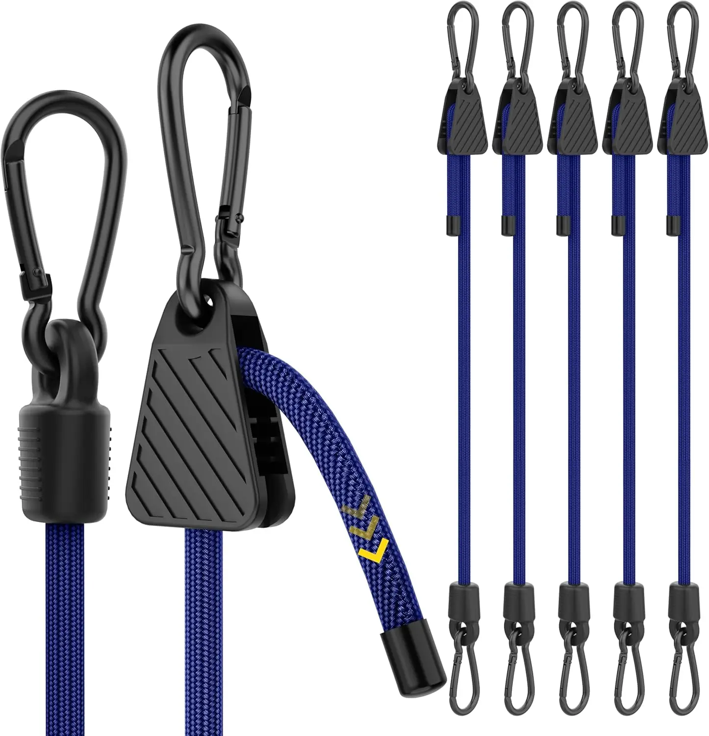 

Bungee Cords with Hooks, 48 Inch Adjustable Heavy Duty Outdoor, 8mm Thick UV Resistant for Truck Bed, Bike Rack, Moving, 6 Pack