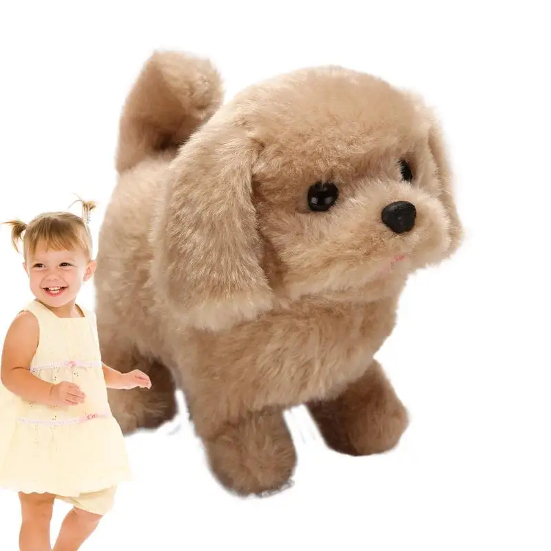 Electronic Toy Dog Animated Walking Toy Interactive Animated Walking Toy Plush Puppy Toy Features Walking Barking Tail Wagging