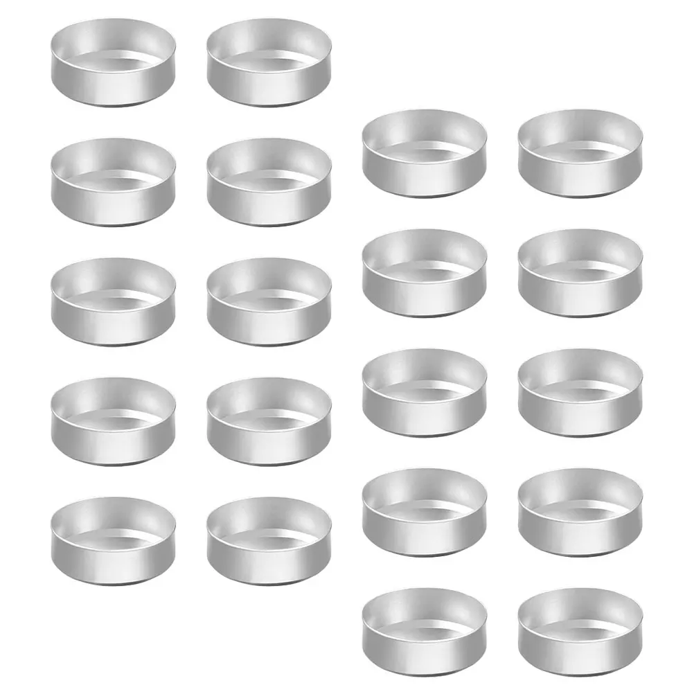 Containers for Making Candles Tealight Empty Aluminum Box Metal Unique Jars Silver