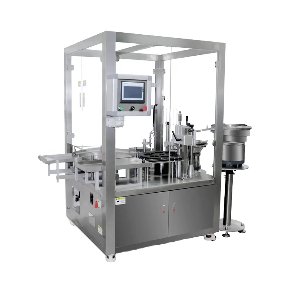 Automatic 10ml Sterile Glass Ampoule Vial Filling Crimping & Capping Sealing Machine Aseptic Powder Vial Bottle Filling Machines