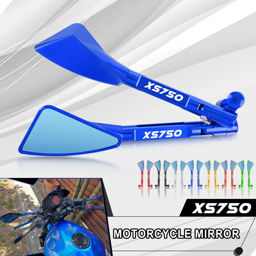 For YAMAHA XS750 XS850 XS1100 Universal Motorcycle Accessories CNC Aluminum Rear View 8mm10mm Rearview Side Mirror Laser Logo