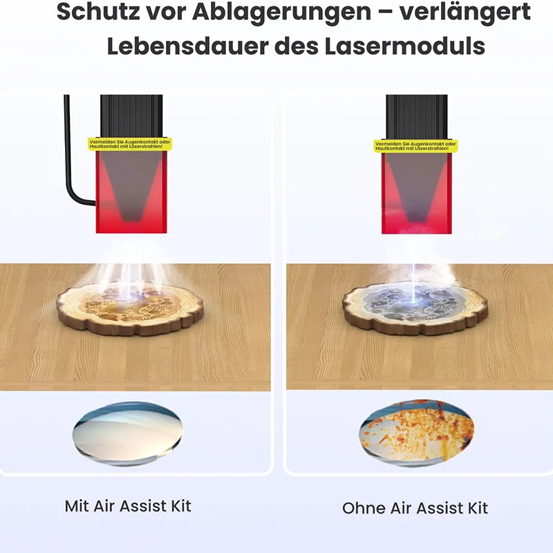 Luftunterstützte Pumpe, 54 l/min, Luftkompressor mit einstellbarer Geschwindigkeit und geringem Geräuschpegel für CNC-Gravier- und Schneidemaschinen, reduziert Rauchentwicklung. – Detail 3