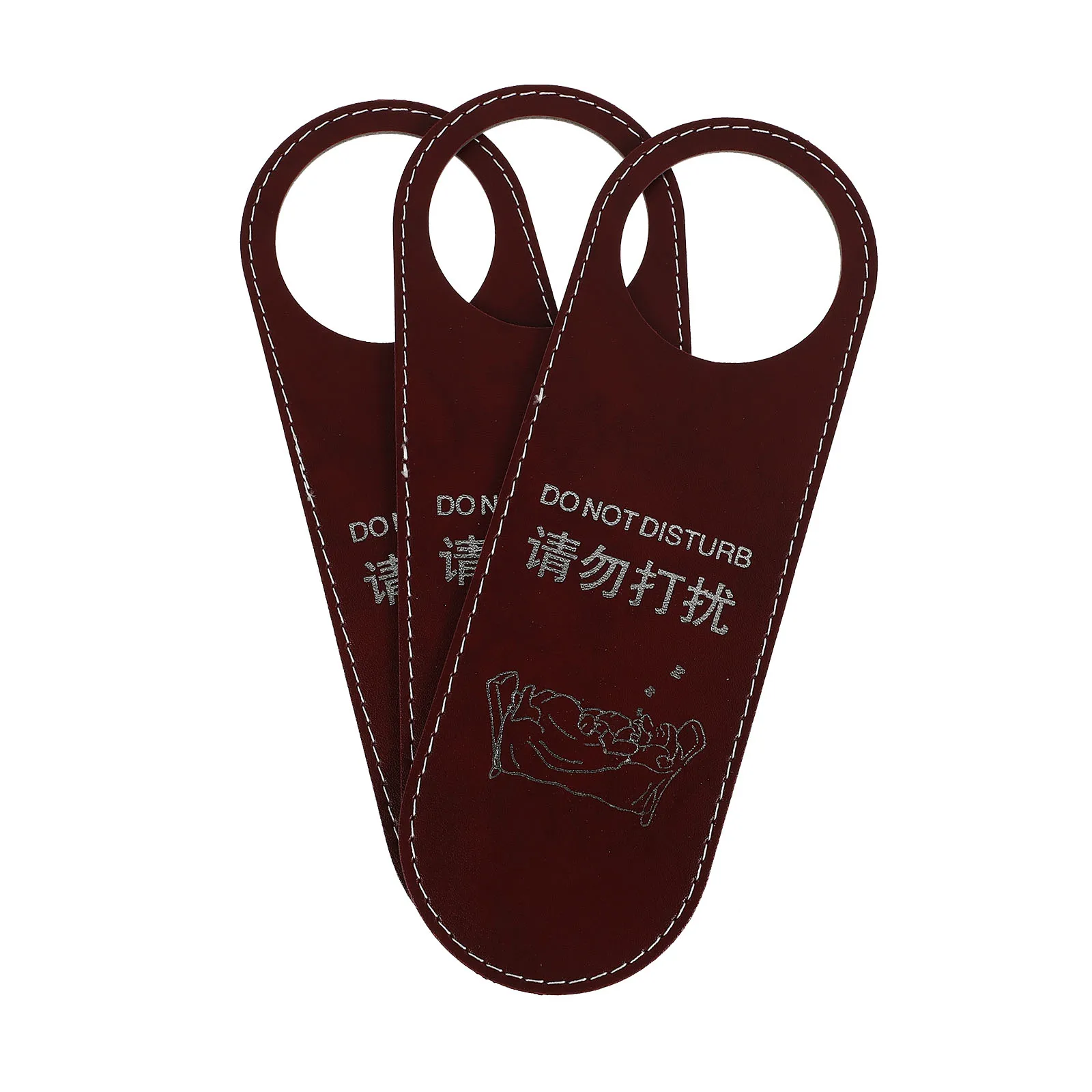 

3pcs Mini Door Hanging Ornaments Double Sided Hotel Sign No Disturb Decorative Pendants Party Supplies Home