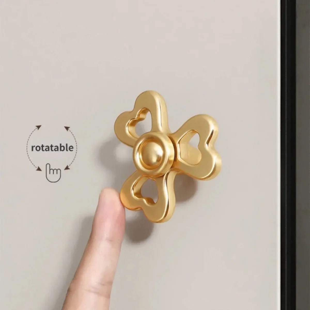 Nordic Creative and Rotatable Fancy Windmill Kitchen Cabinet and Storage Knobs Hardware Accessories Golden Furniture Handles