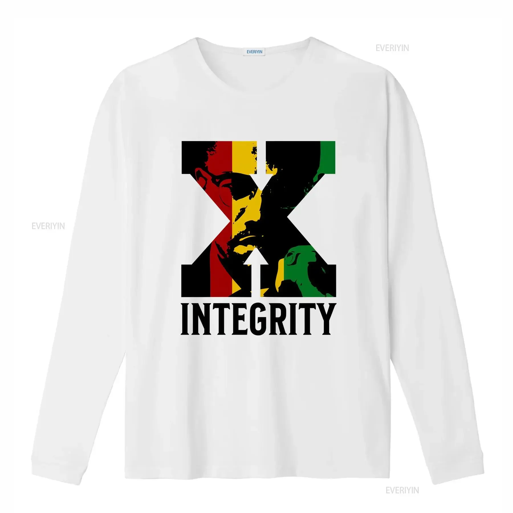 Malcolm X Integrity T Shirt Civil Rights Movement Pan African Colors Iconic Image Black History Month Top vintage Washed