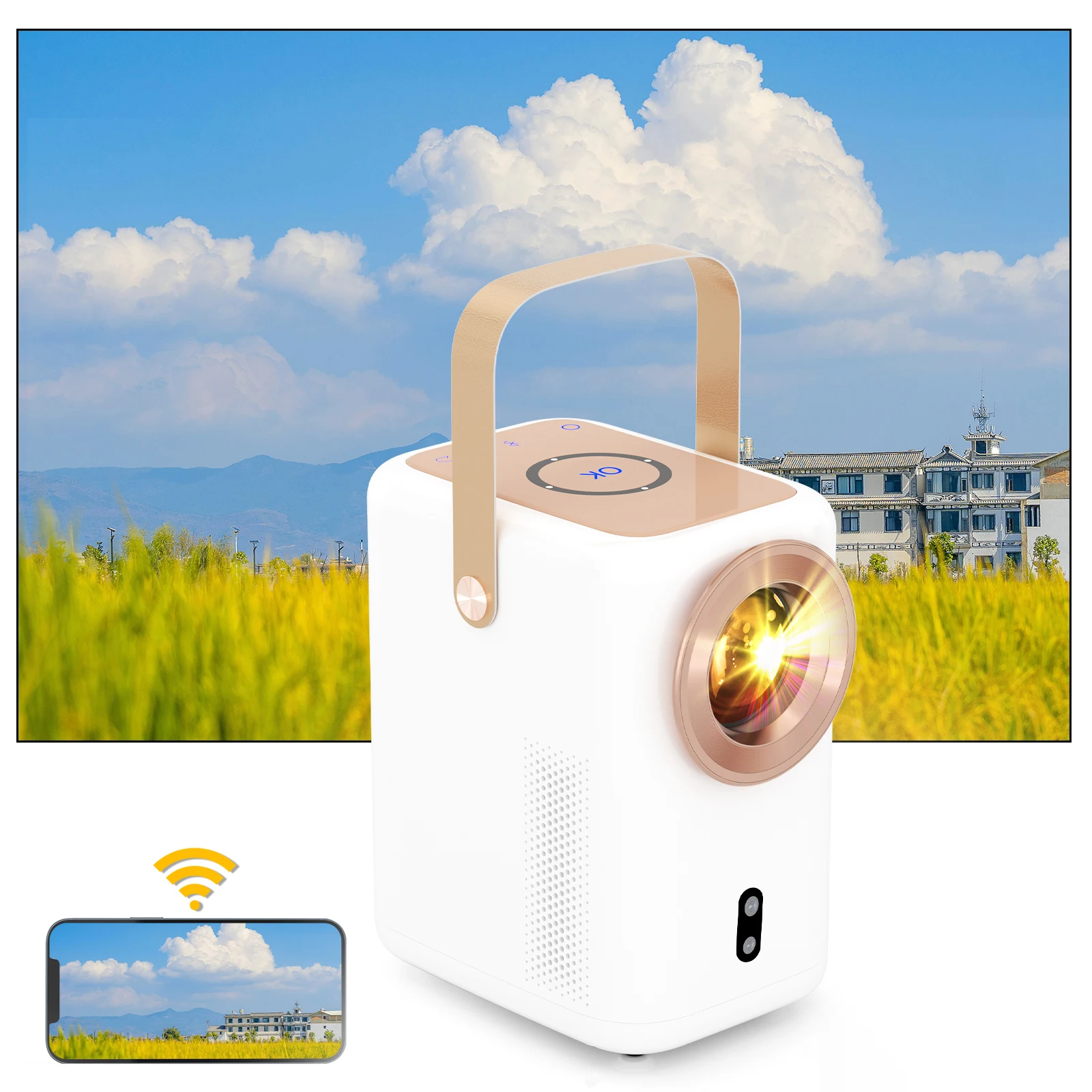 Lightvalve L12 customize dlp video 1080p mini dust proof interactive 10000 lumens logo led wireless smart mobile projector