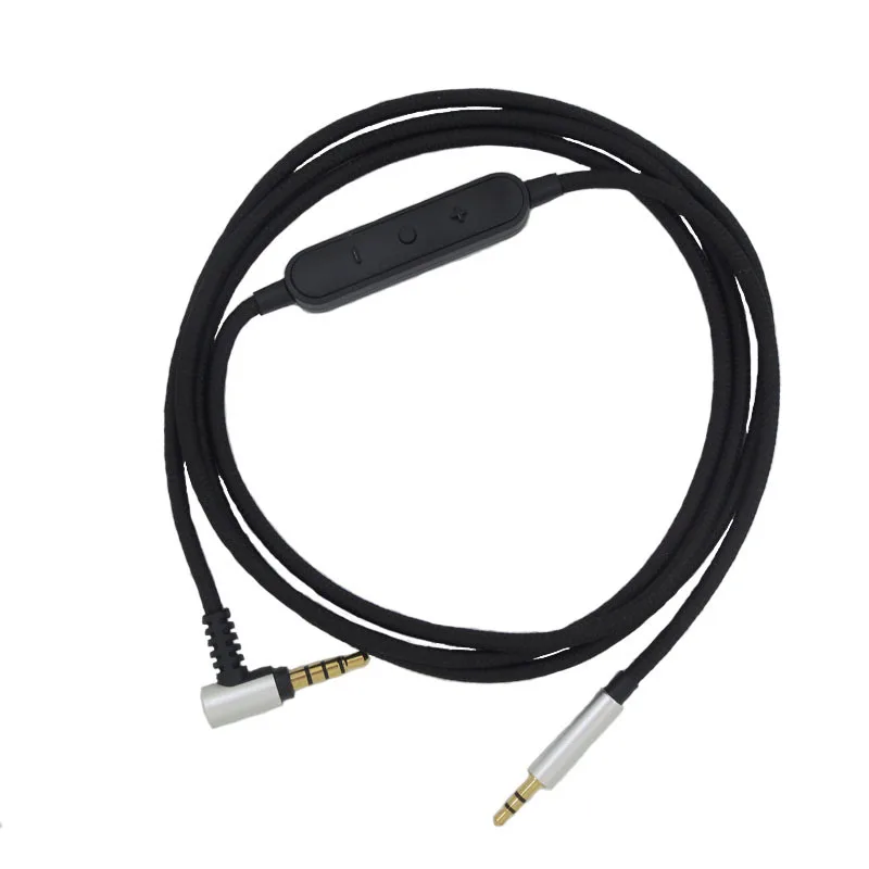 120cm Gaming Headset Cable Striped Audio Cable With Microphone for BOSE QC25 35 OE2 AKG Y45 Y50 Y40