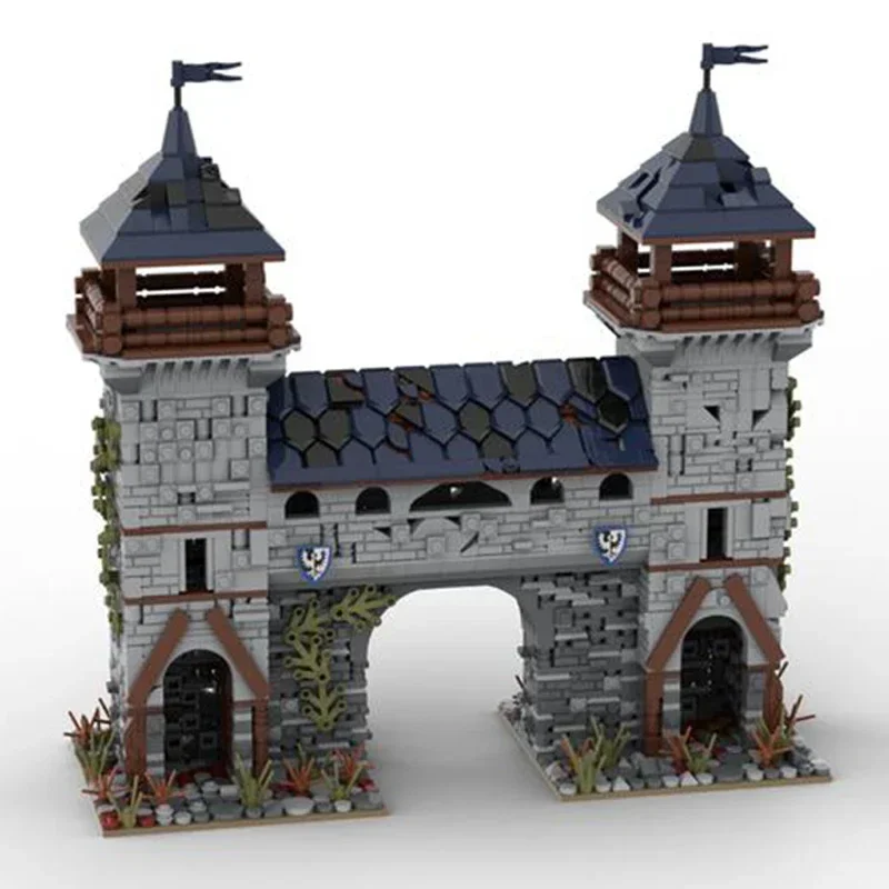 Middeleeuws kasteel Model Moc Bouwstenen Black Falcon Buitenpost Technologie Modulaire blokken Geschenken Kerstspeelgoed DIY-sets Montage