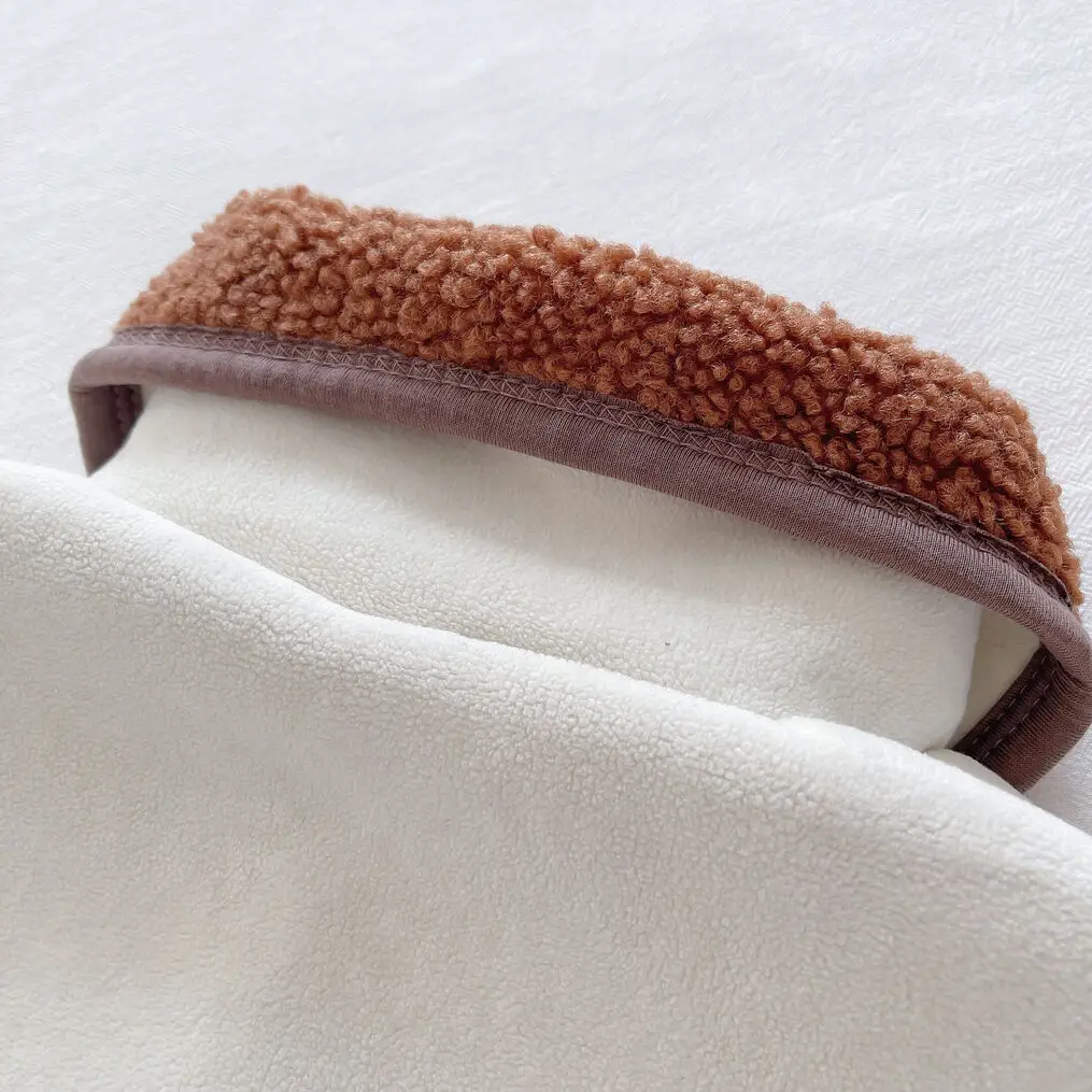 Baby-Jungen- und Mädchen-Wildlederjacke mit Sherpa-Futter, Kinder-Warmmantel mit Revers, einreihig, mit Taschen, Herbst-Winter-Oberbekleidung für Kleinkinder – Detail 10