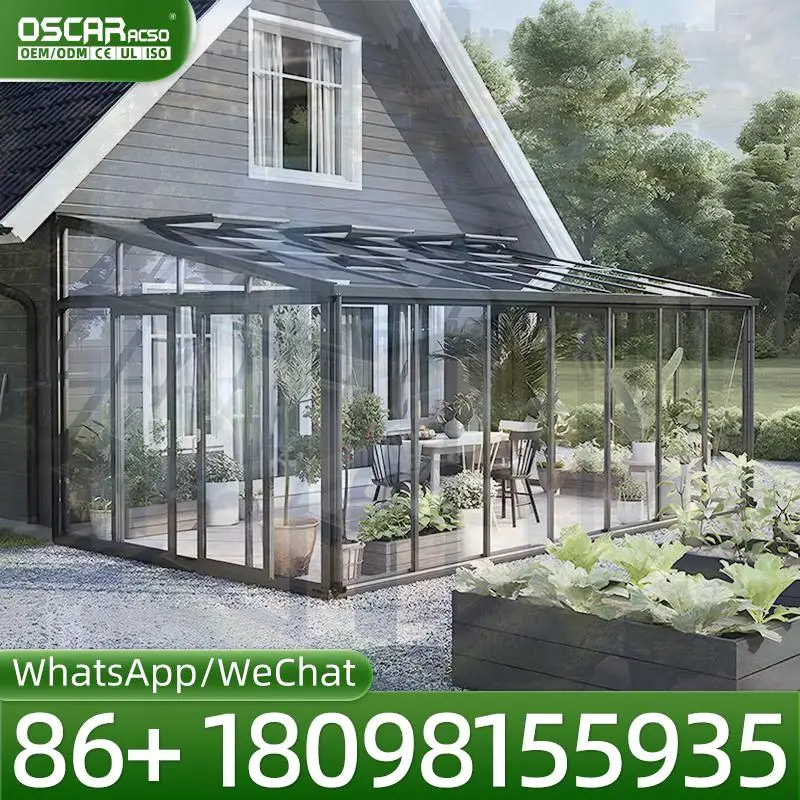 Wholesale Prefabricated Modular Tiny House Solarium with Glass Wall Roof for Garden Office Residential Outdoor Use in Villas sun