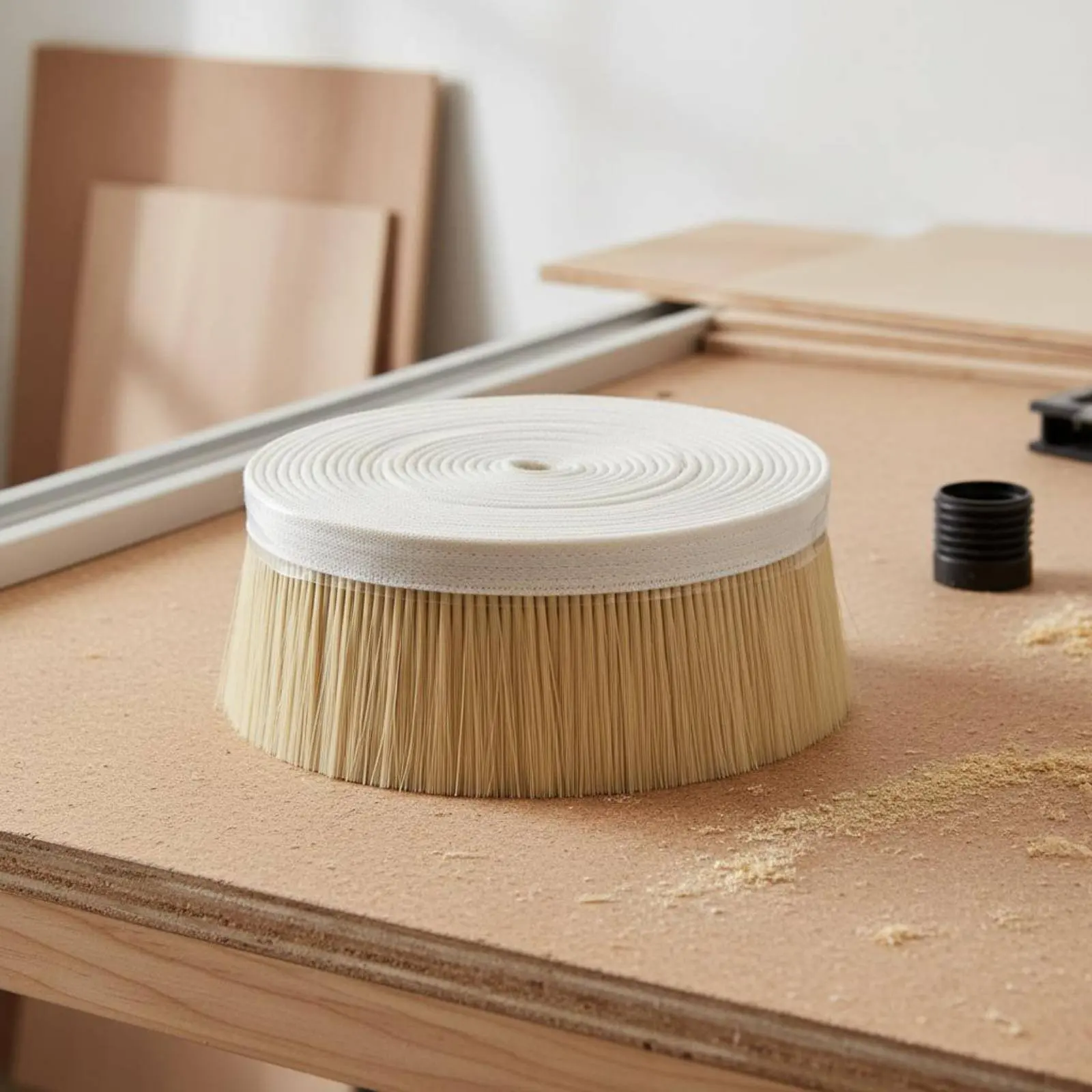 Woodworking Dust Brush Strip Dustproof Engraving Machine Brush Strip Thick Bristles Wear Resistant for Woodworkers, Wood Cutting