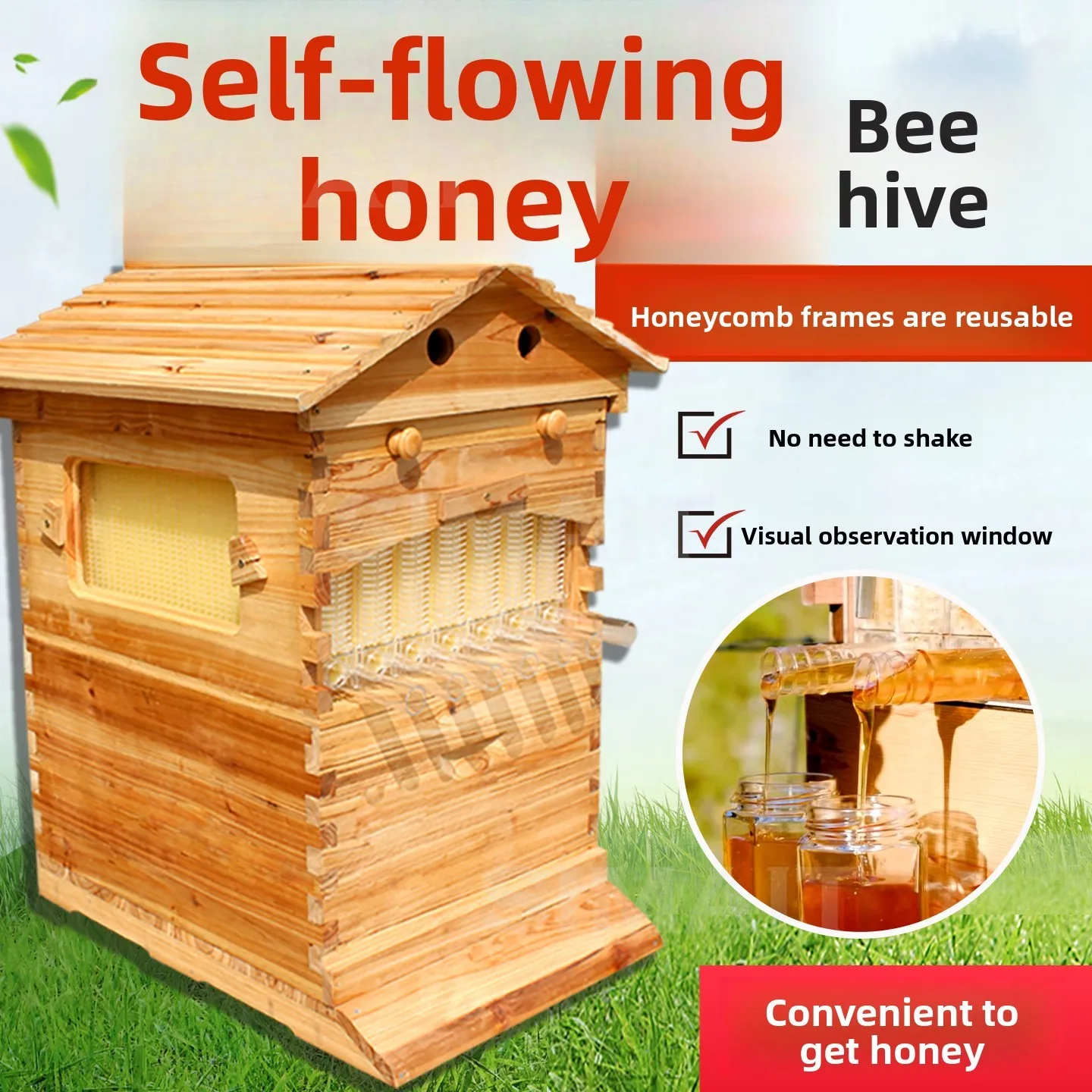New Cedar Wood Flow Hive Complete Kit with Automatic Honey Harvest System