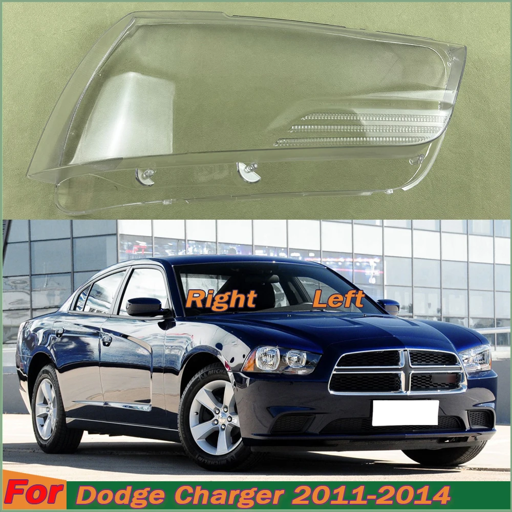 

For Dodge Charger 2011-2014 Headlight Cover Transparent Lampshade Lamp Lens Headlamp Shell Plexiglass Auto Replacement Parts