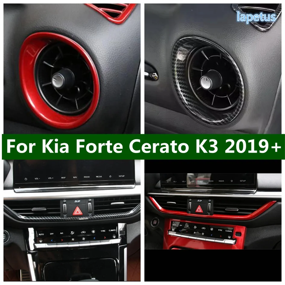 Side Front Central Control Air Conditioner Vent AC Outlet Decoration Frame Strip Cover Trim For Kia Forte Cerato K3 2019 - 2023