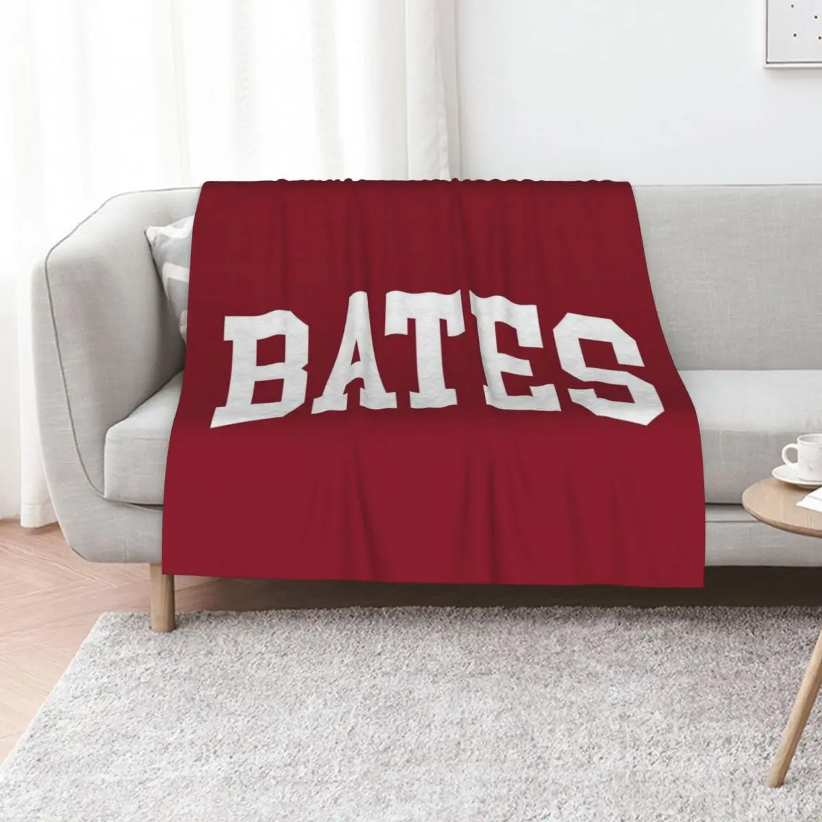 bates - college font Throw Blanket Giant Sofa Designers Decoratives Bed linens Soft Plaid Blankets