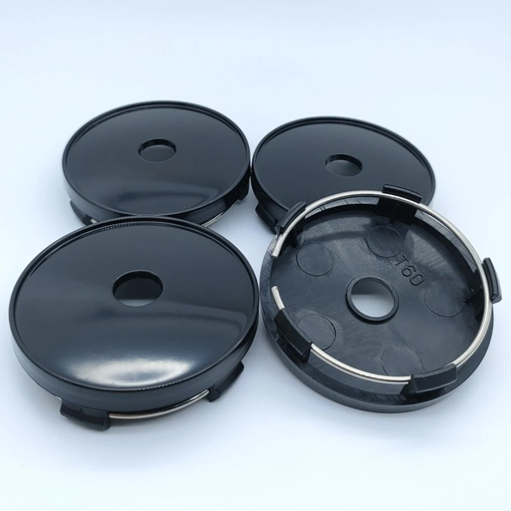 4 Pcs 60mm Black Wheel Hubs Center Hub Cap Universal Wheel Rim Hub Cover Cap Modified Hub Center Cover