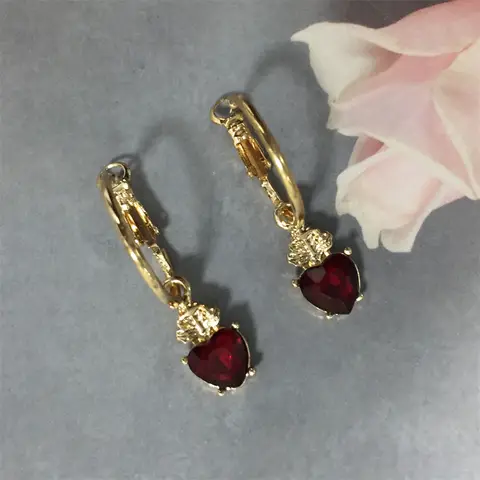 8 best sales लाल पत्थर की बालियां - №6