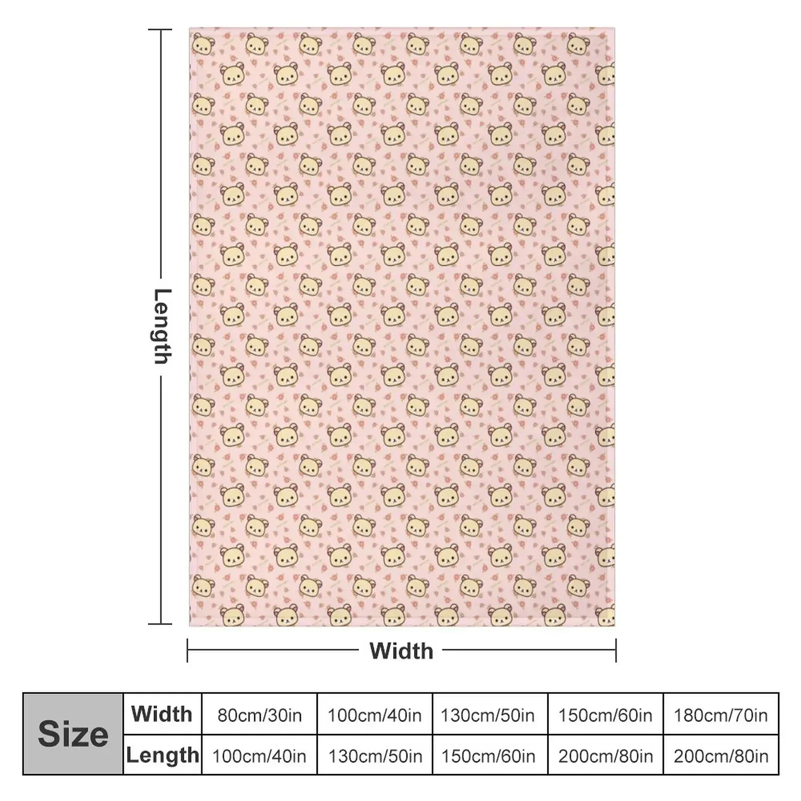 Korilakkuma - pink Throw Blanket Softest Luxury Brand Picnic anime Blankets