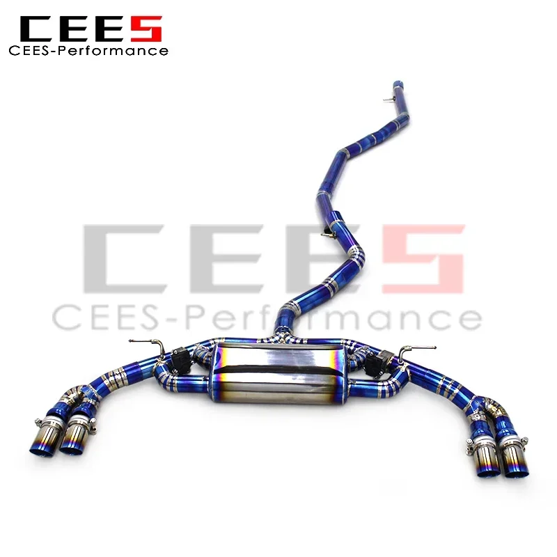 CEES Valvetronic Catback Exhaust System for BMW X6 F16 M40i 3.0T 2015-2019 Titanium Performance Exhaust Pipe Muffler