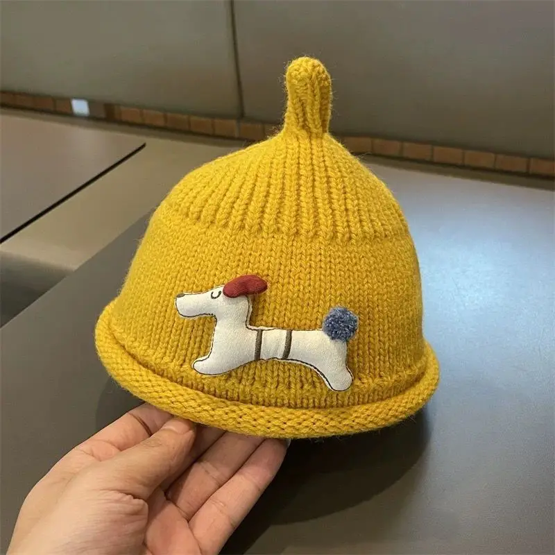 طفل الخريف الشتاء قبعة لطيف رائعتين محبوك الكرتون قبعة دافئة مصاصة البلوفرات للبنين والبنات قبعات صوف الطفل