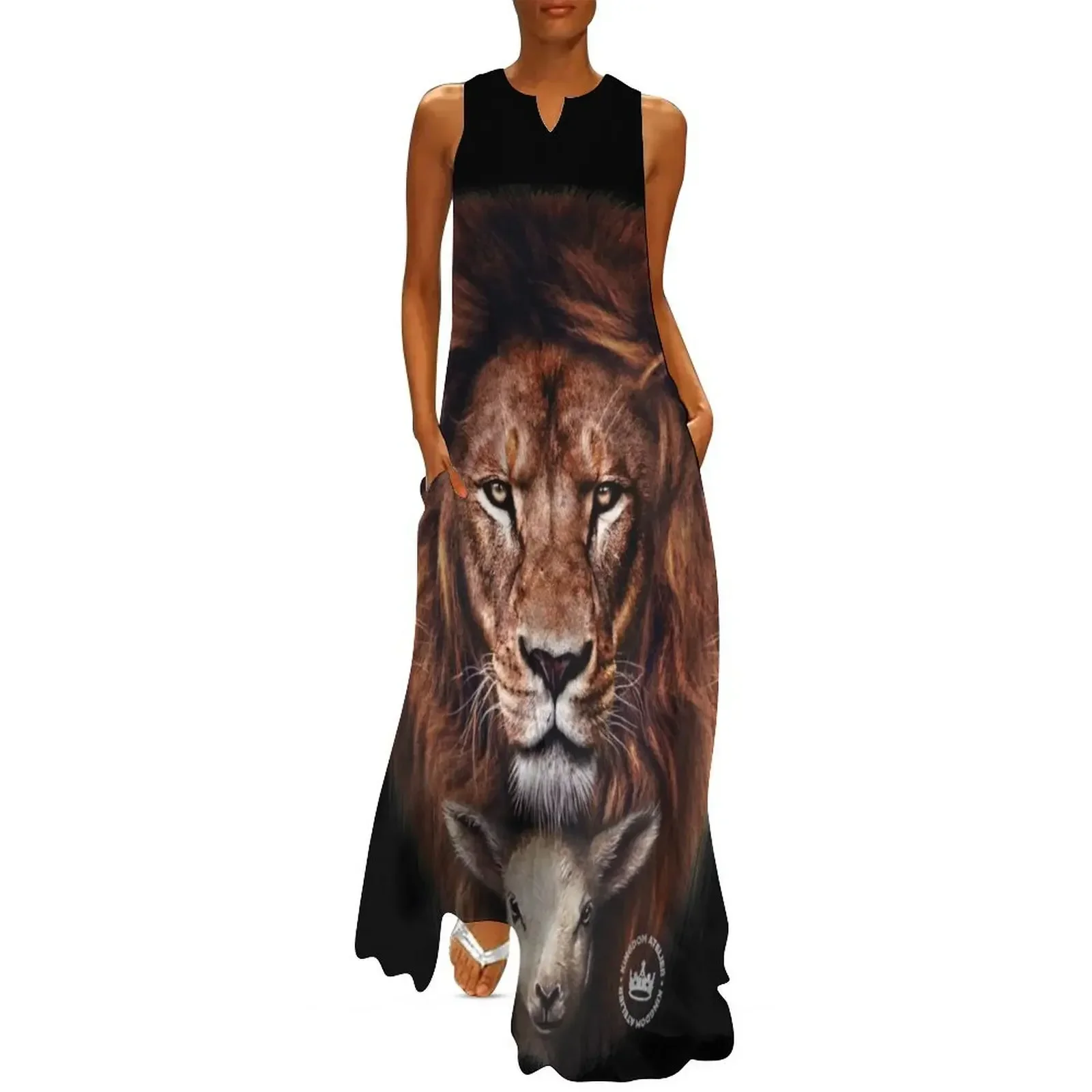 

Lion and the Lamb Long Dress long sleeve dress Summer women's clothing Woman clothing wedding dresses for parties Dress