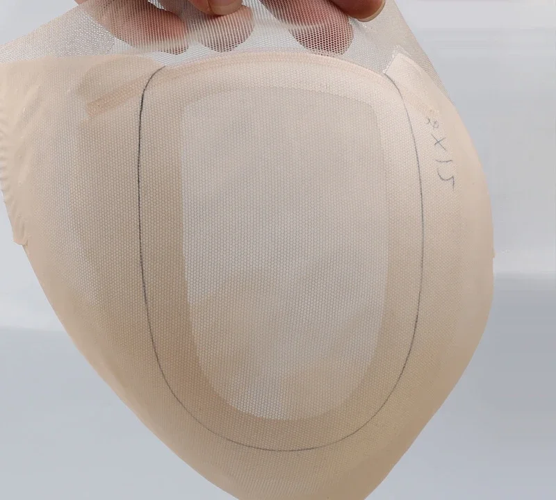 

5 hand woven wigs with needle mesh, hand hooks, and wig material simulating scalp mesh