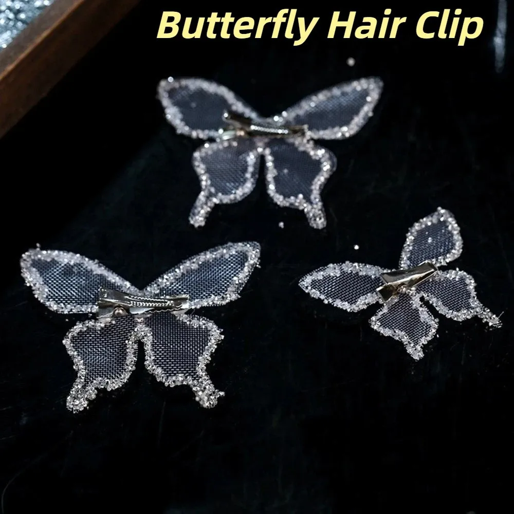 

5pcs/set Lovely Sweet Style Butterfly Hair Clip Elegant Handmade Bridal Headgear Delicate Butterfly Hairpin Accessories Set