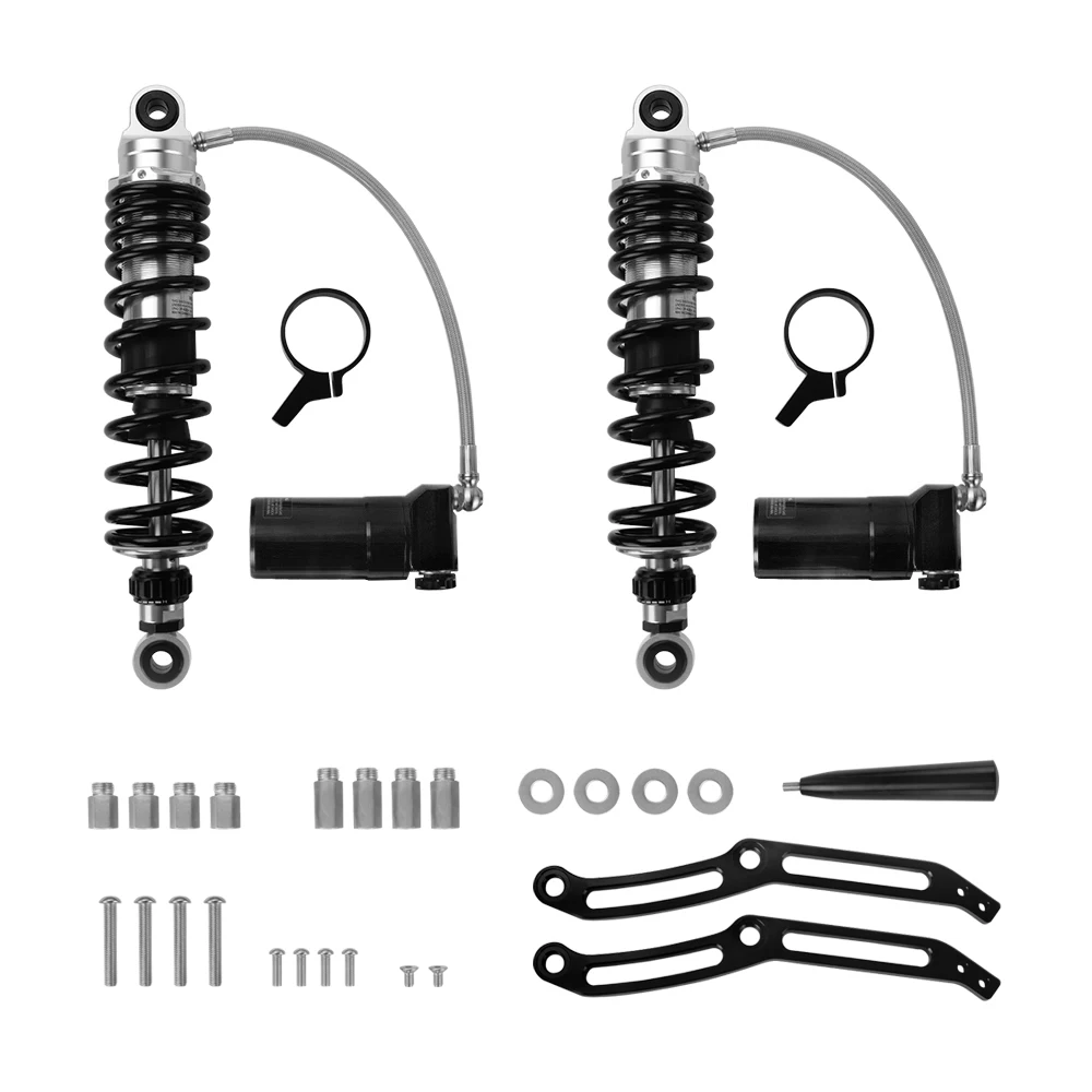 For Harley Touring Ultra Limited FLHTK 2014 to 2023 Adjustable Motorcycle Rear Suspension Shocks Remote Reservoir Shock