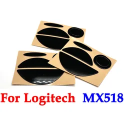 Hot sale 1-10set Mouse Feet Skates Pads For Logitech MX518 NEW wireless Mouse White Black Anti skid sticker connector