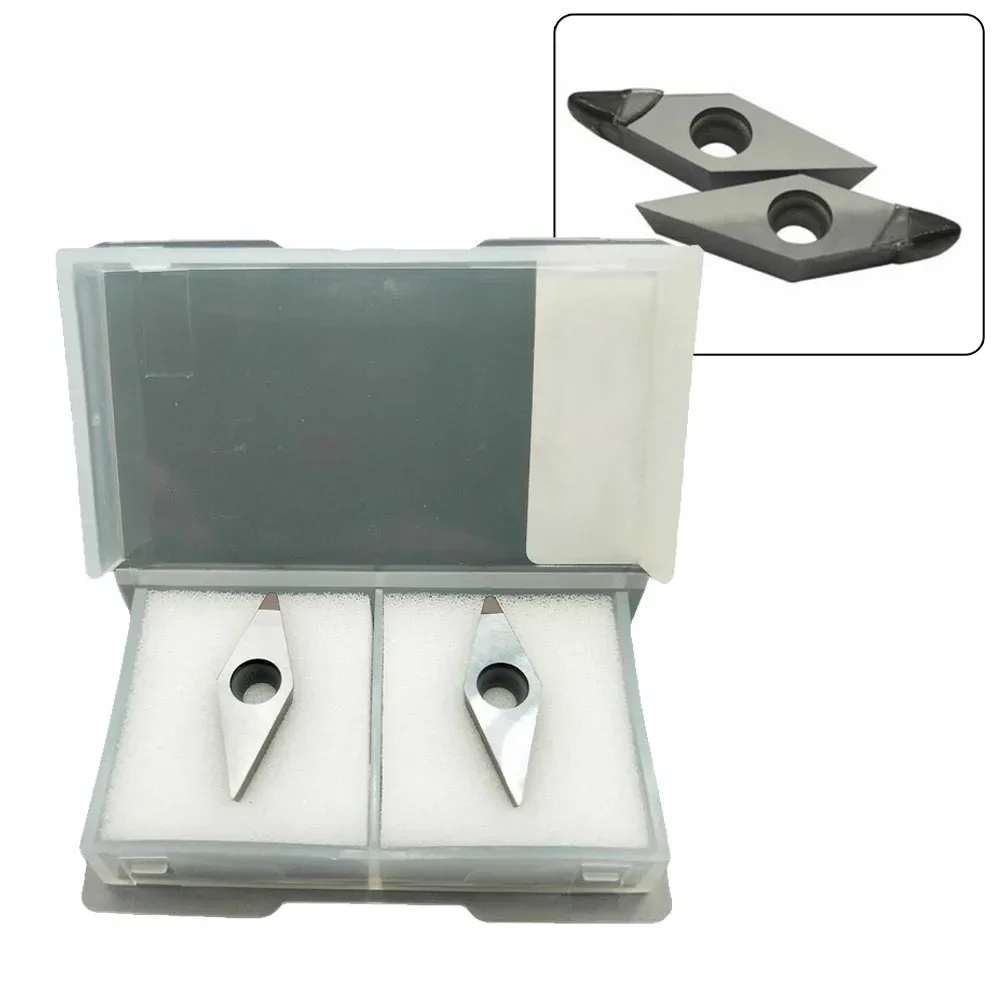 2pcs VCGT160408 PCD Polycrystalline Diamond Blade Inserts Internal Turning Tool CNC Lathe Cutter Tool Accessories