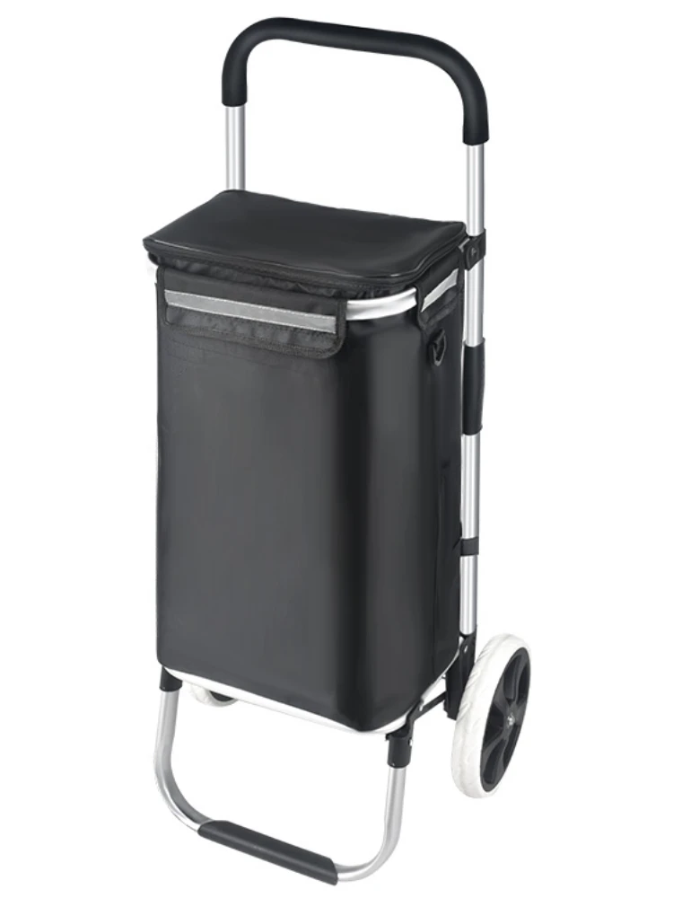 

ZZXL Shopping Grocery Shopping Cart Luggage Trolley Trailer Portable Large Capacity Lightweight Trolley