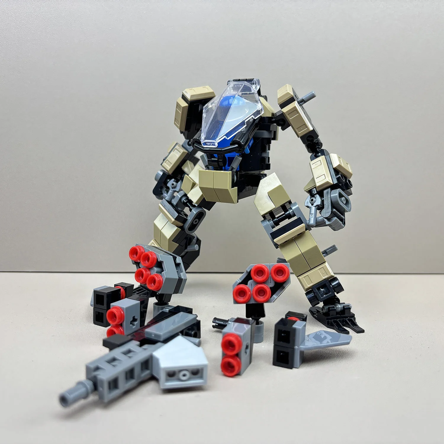 Blocs de construction de figurines d'action, modèle de guerriers mécaniques, Robot moulé, jouets à assembler pour enfants