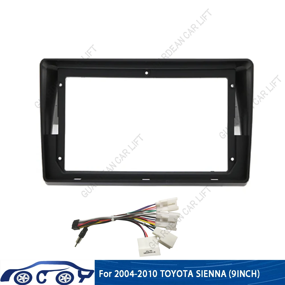 For TOYOTA Sienna 2004-2010 9 Inch Car Radio Stereo 2 Din Head Unit GPS MP5 Android Player Dashboard Fascia Panel Frame Install