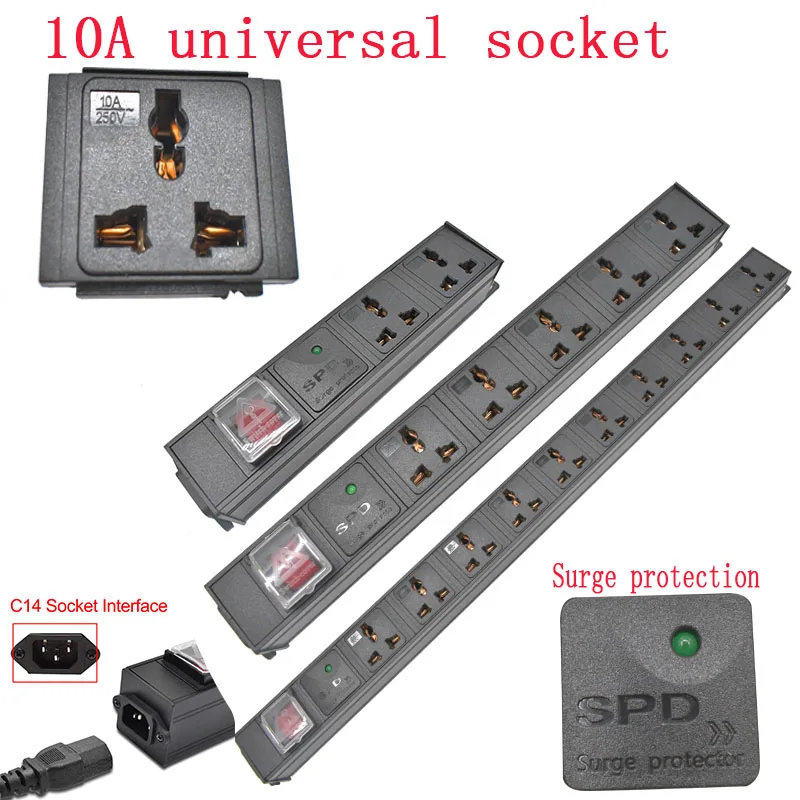 wirelessPDU power strip 2/3/4/5/6/7/8/9 10A Unit Universal output socket Network Cabinet Rack Switch IEC-C14 port Hanging socket