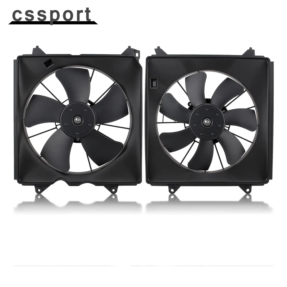 

2PCS AC Condenser Radiator Cooling Motor Fan For 2013-2017 Honda Accord Touring