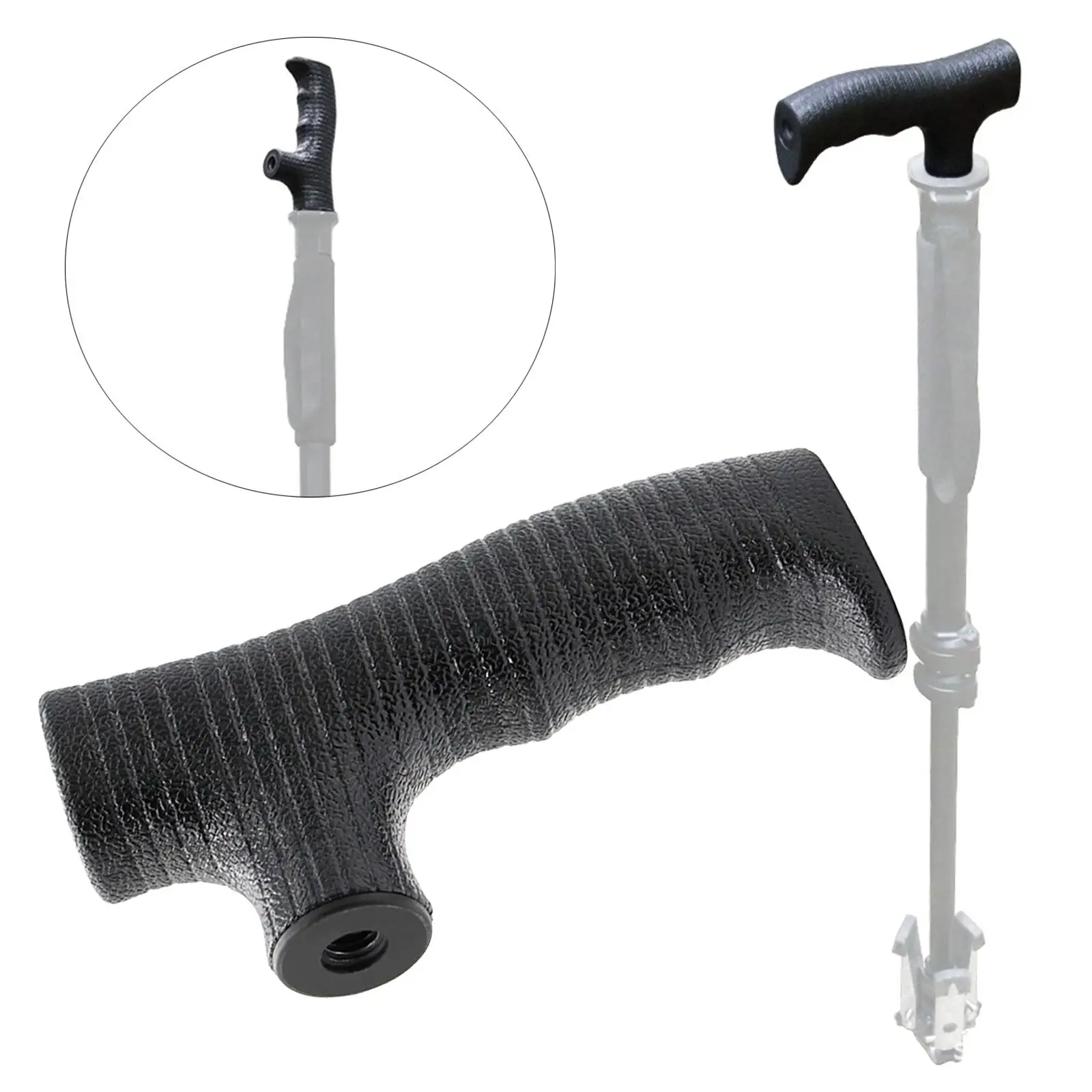 Universal Walking Sticks Hand Grip Trekking Pole Handle Repair Supplies Replacement Antishock for Climbing Crutches Hiking Poles