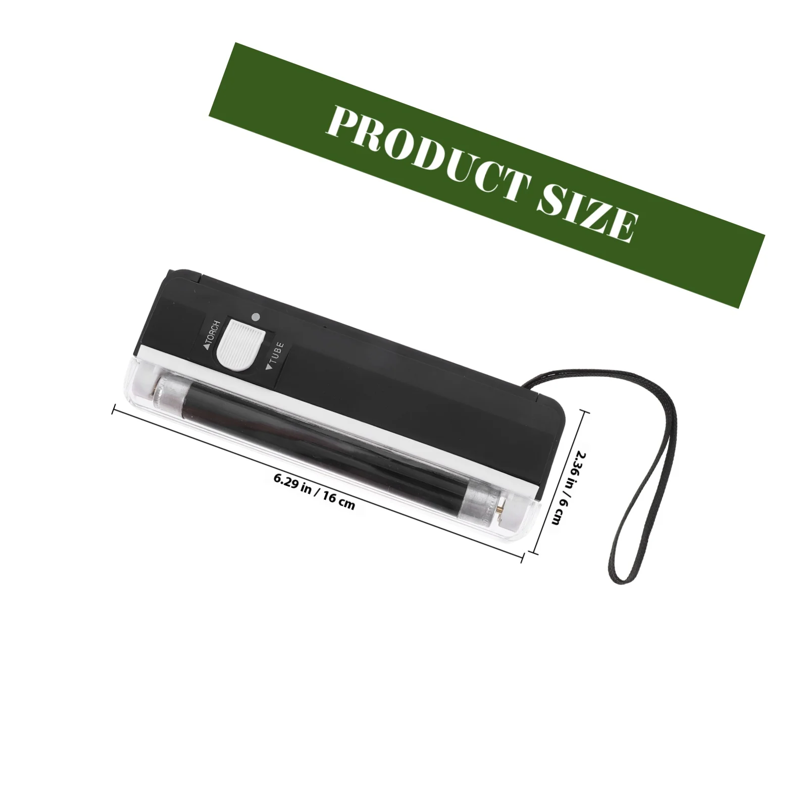 Mini Currency Portable Counterfeit Bill Checker Flashlight Built- Travel Daily Use Small Cash Detecting Device