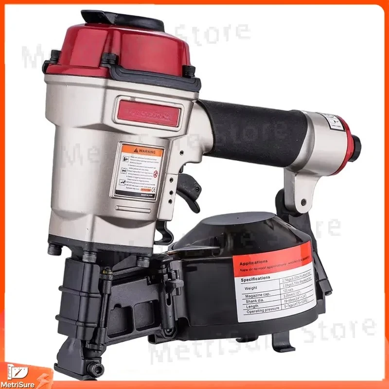 Air Coil Nail Gun for Roofing Nails Pneumatic Coil Framing Nail Gun Heavy Duty Construction Tool for Wood Metal Fastening
