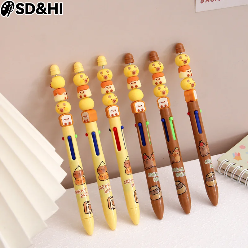 1pc Random 4 Colors Ballpoint Pen Cartoon Cute Capybara Panda Children Writing Pens School Office Supplies Student Stationery