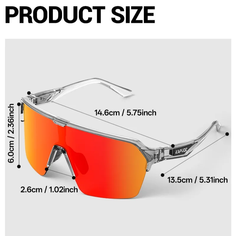 KAPVOE اللونية الدراجات النظارات الشمسية الرجال الطريق القيادة الدراجة نظارات الرياضة في الهواء الطلق الدراجات المشي لمسافات طويلة النساء دراجة UV400 نظارات