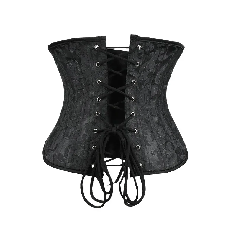 Underbust White Black Corset Woman Belt Plus Size Top Short Steel Boned Girdles Slimming Waist Shapers Gothic Clothing Bodice