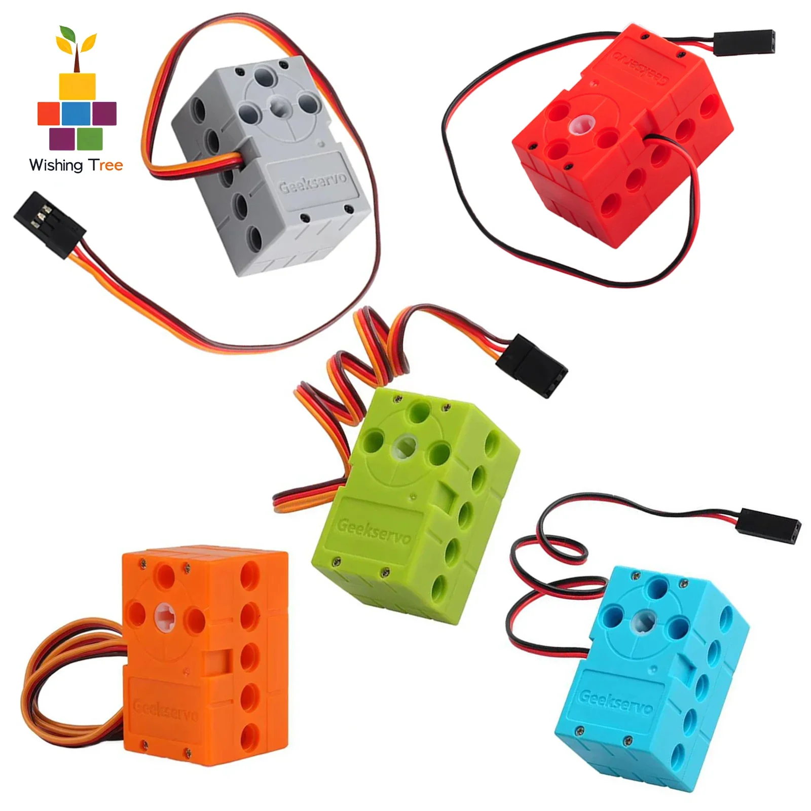 

4PCS Continuous Rotation Servo Motor Kit 0.7KG-2.0KG Torque 360 Degree PWM Control for Robotics Projects DIY