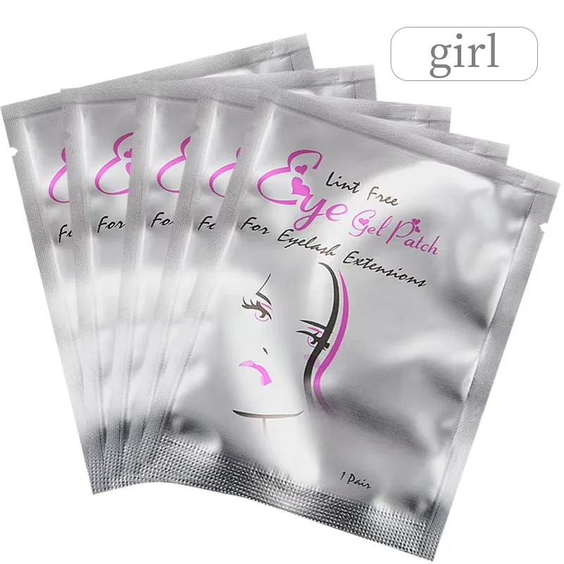 50 paia Estensione Ciglia Sotto Cuscinetti Gel Per Gli Occhi Lash Lint Free Idrogel Eye Patch Forniture Per Estensione Ciglia Ragazze Strumenti di Trucco