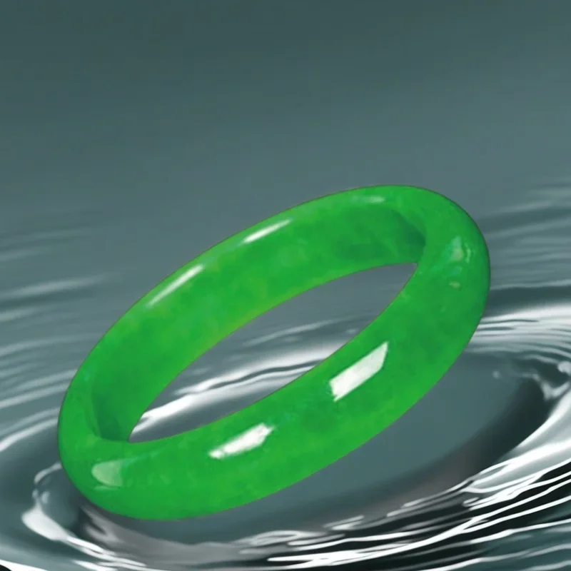 ارتفاع الجليد الإمبراطور الأخضر الجاديت سوار المرأة ميانمار اليشم الجليد الصف الزمرد مع شهادة سوار اليشم