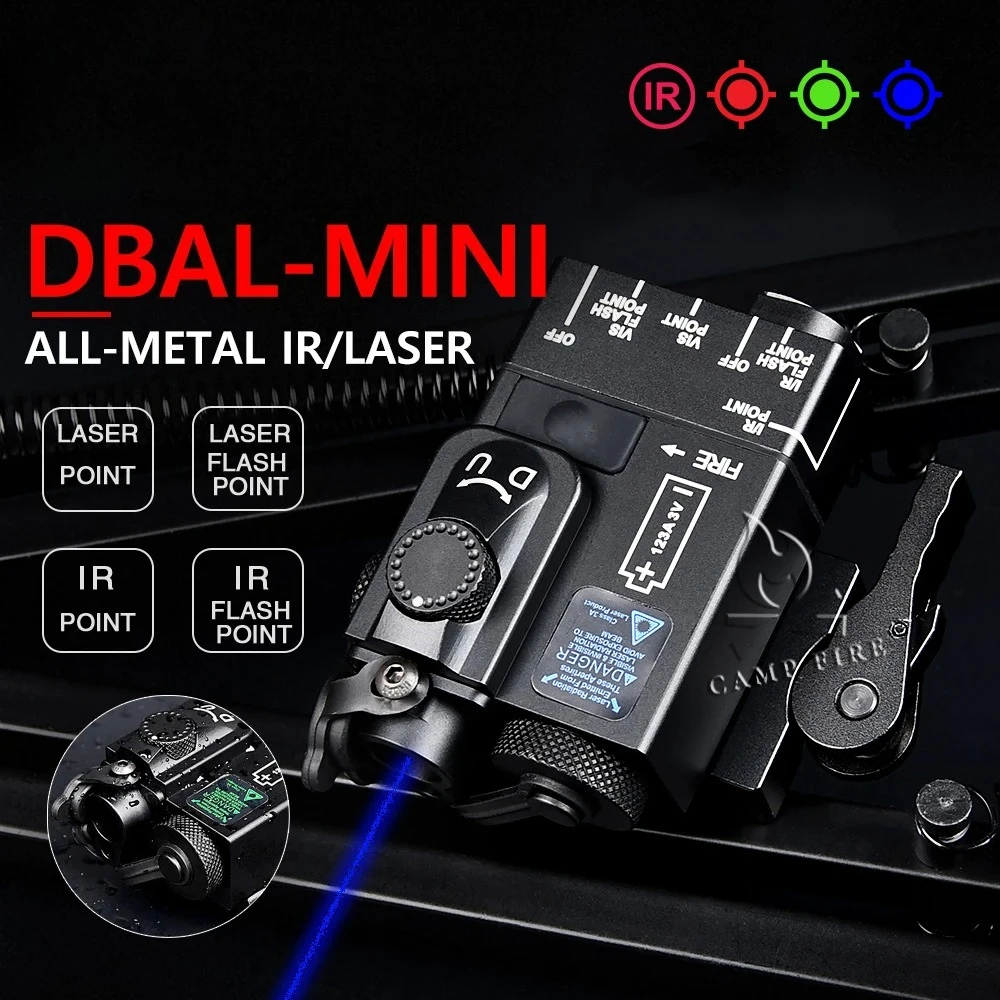 All Metal DBAL Mini No Light Mode DBAL A2 Tactical IR Sight Hunting Rifle Aim Light Airsoft Accessories