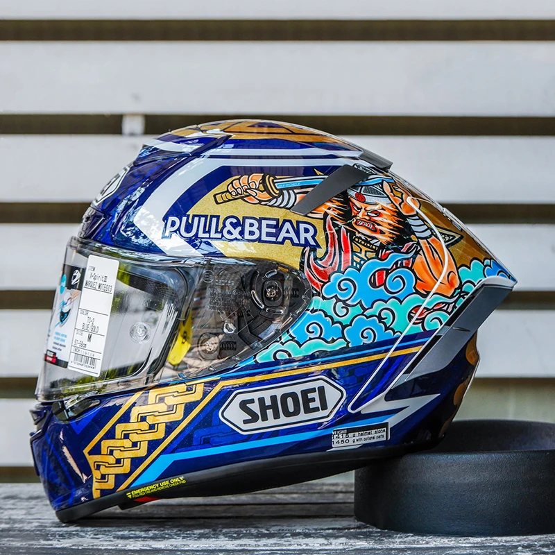 Shoei X-Spirit 3 Full Face Street Motorcycle Helmet Shoei X-14 X-Fourteen Motegi 3 TC-2 Red Blue Helmet