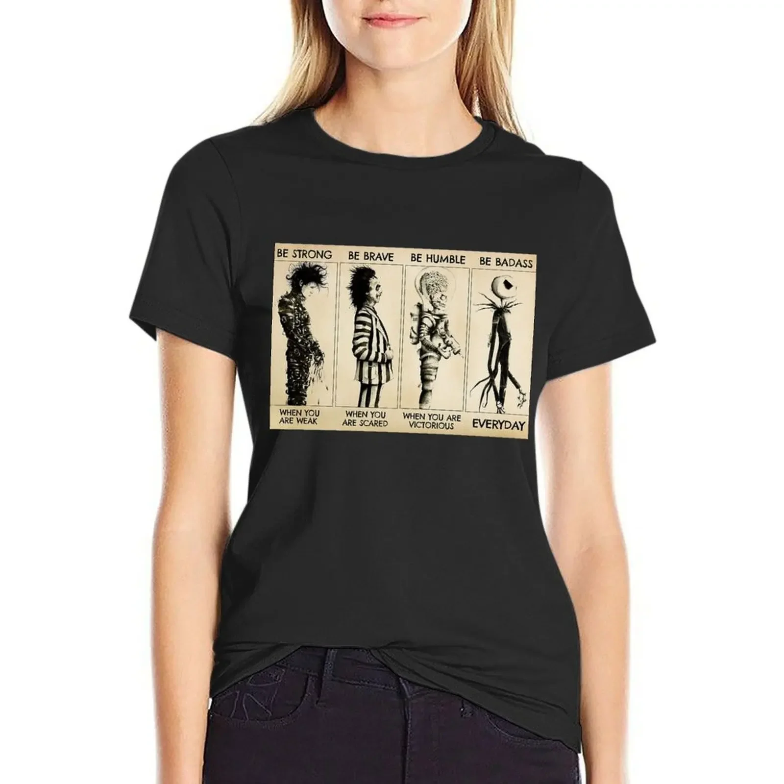 

Tim Burton editing T-Shirt tops plus size tops Women clothing